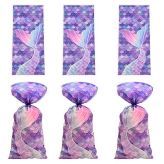12ct Mermaid Birthday Party Goodie Bags for Kids Candy Filled Favors (12  Pack) - Rainbow