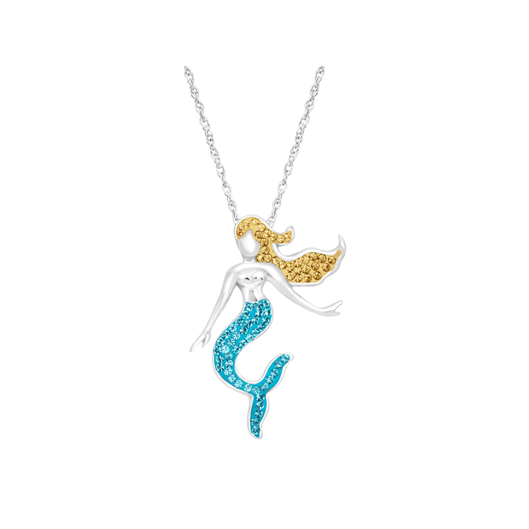 Walmart Sterling Silver Mermaid Pendant Necklace Encrusted Walmart Sterling Silver Mermaid Pendant Necklace Encrusted