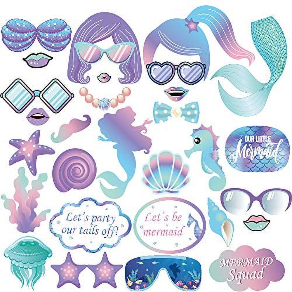 Free Printable Mermaid Photo Booth Props Free Printable Mermaid Photo Booth Props