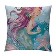 thumbnail image 1 of Mermaid Pillow Covers Case Lovely Throw Pillowcase Double-Sided Plush Pillowcase Decorative Square Cushion Cover for Sofa Bedroom Home Decor, 1 of 5