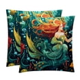thumbnail image 1 of Mermaid Pillow Covers Sets - Decorative Pillows for Bed and Couch - Unique Patterns - Available in 16x16, 18x18, and 20x20 Inches - Set of 2 for Any Occasion, 1 of 6
