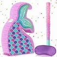 thumbnail image 1 of Mermaid Pinata for Birthday Party Decorations Mermaid Party Games with Blindfold and Bat Mermaid Party Supplies for Girls Under The Sea Theme Birthday Party Game Kids Carnival Games, 1 of 6