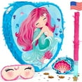 thumbnail image 1 of Mermaid Pinata Themed Birthday Supplies Set - Perfect Piñata Decorations, Treasure Hunt & More!, 1 of 7