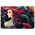 thumbnail image 1 of Mermaid Polyester Non-Slip Indoor Carpet Kitchen Mat - Machine Washable Door Rug Chair Mat, 1 of 6