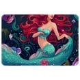 thumbnail image 1 of Mermaid Polyester Non-Slip Machine Washable Indoor Rug Floor Mat Chair Rug, 1 of 6