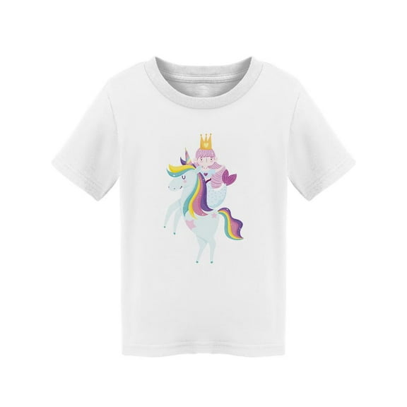 Mermaid Princess On A Unicorn T-Shirt Toddler -Image by Shutterstock,  3 Toddler