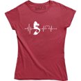 thumbnail image 1 of Mermaid Pulse Ringer heartbeat ecg Heart Funny Nurse Check Up Womens T-Shirt, 1 of 4