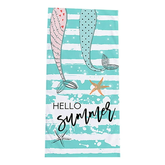 Mermaid Quick Dry Beach Towel Fine Fiber Towel Beach Mat Bath Towel Shawl Water Absorbing Portable And Drying All Season Universal Size Large Enough For Cover Whole Body 59,x 27.5