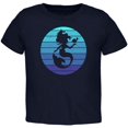 thumbnail image 1 of Mermaid Retro Ocean Blues Toddler T Shirt Navy 2T, 1 of 1