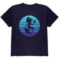 thumbnail image 1 of Mermaid Retro Ocean Blues Youth T Shirt Navy Youth X-SM, 1 of 1
