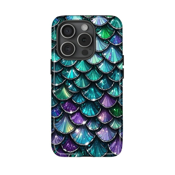 Mermaid Scale Blue Green Purple Phone Case iPhone 17 11 12 13 14 15 16 Pro Max