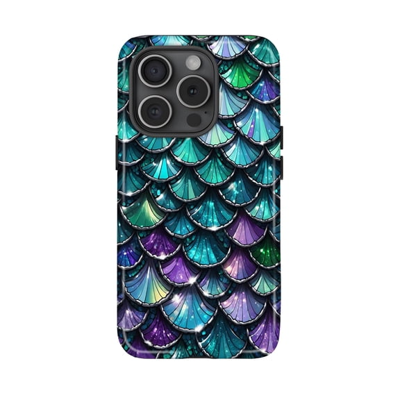 Mermaid Scale Blue Green Purple Phone Case iPhone 17 11 12 13 14 15 16 Pro Max