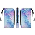 thumbnail image 1 of Mermaid Scale Watercolor Pattern Long Wallets For Women PU Leather Purse Card Holder Ladies Phone Bag Fashion Clutch Bag, 1 of 5