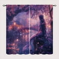 thumbnail image 1 of Mermaid Scales Blackout Curtains for Kid Girls Boys Bedroom, Cherry Blossoms Koi Pond Fantasy Rod Pocket Curtains for Bedroom Living Room, W84 x L84 Inch, 1 of 6