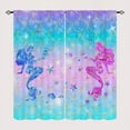 thumbnail image 1 of Mermaid Scales Blackout Curtains for Kid Girls Boys Bedroom, Magical Ombre Mermaid Fish Scale Rod Pocket Window Drapes for Bedroom Living Room, W42 x L63 Inch, 1 of 6