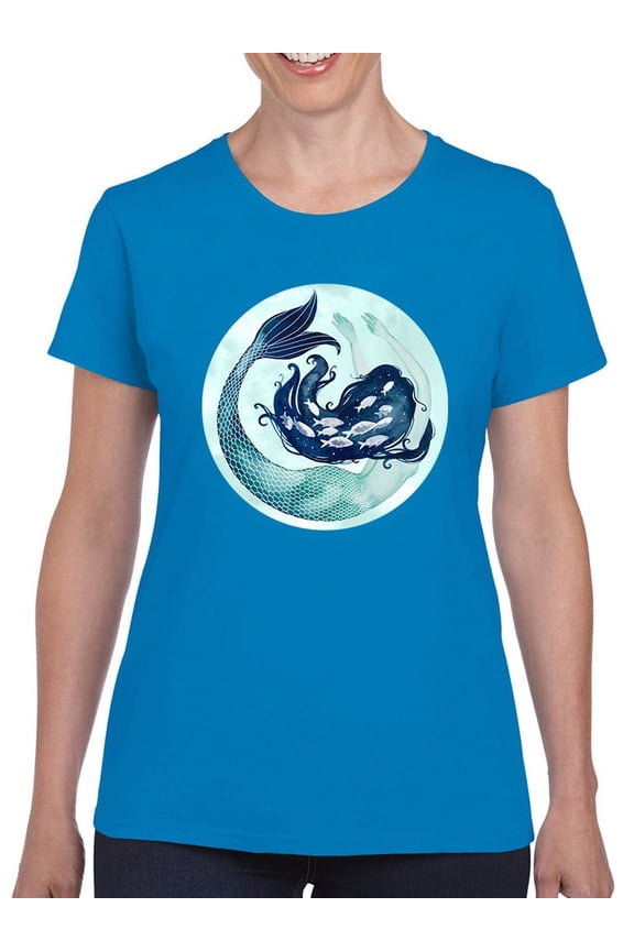 Mermaid Scales T-Shirt Women -Grace Popp Designs, Female 3X-Large