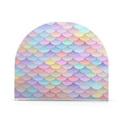 Mermaid Scales with Soft Hues Acrylic Napkin Holders Paper Dispenser Upright Napkin Rack Storage U-Shape Design Home Decor 1Pc