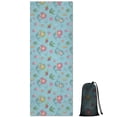 thumbnail image 1 of Mermaid Sea Creature Pattern Hot Yoga Mat Towel Non Slip for Hot Yoga - Quick-Drying Yoga Mat Cover with 4 Corner Pockets with Travel Bag - Hot Yoga Towel Non Slip Grip Moisture Wicking Sweat 70"x26", 1 of 6