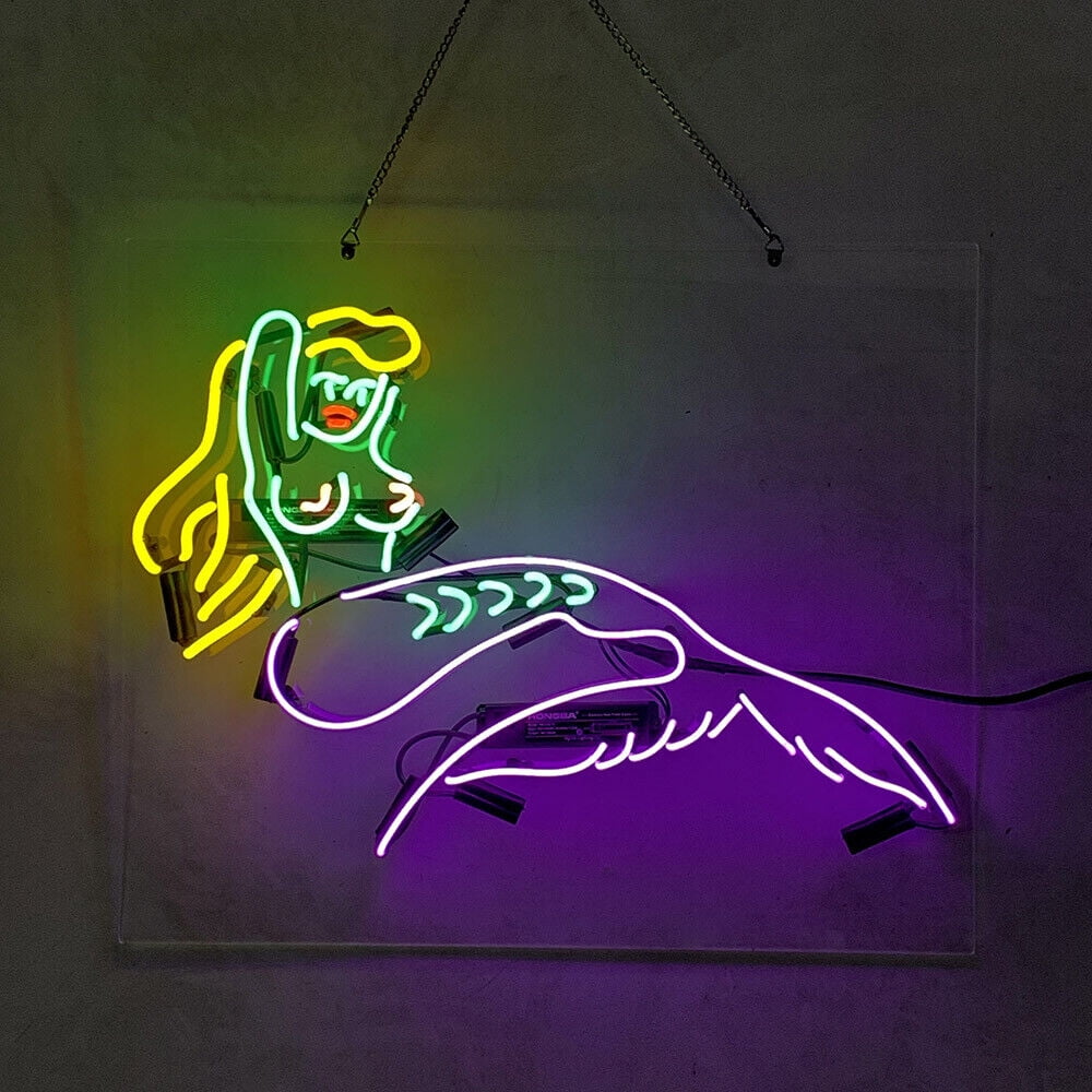 Mermaid Sea Maid Live Nudes Neon Sign Light Man Cave Wall Hanging Art  24