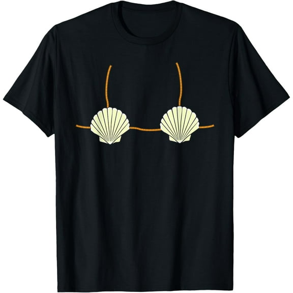 Mermaid Sea Shell Bikini Top Funny T-Shirt
