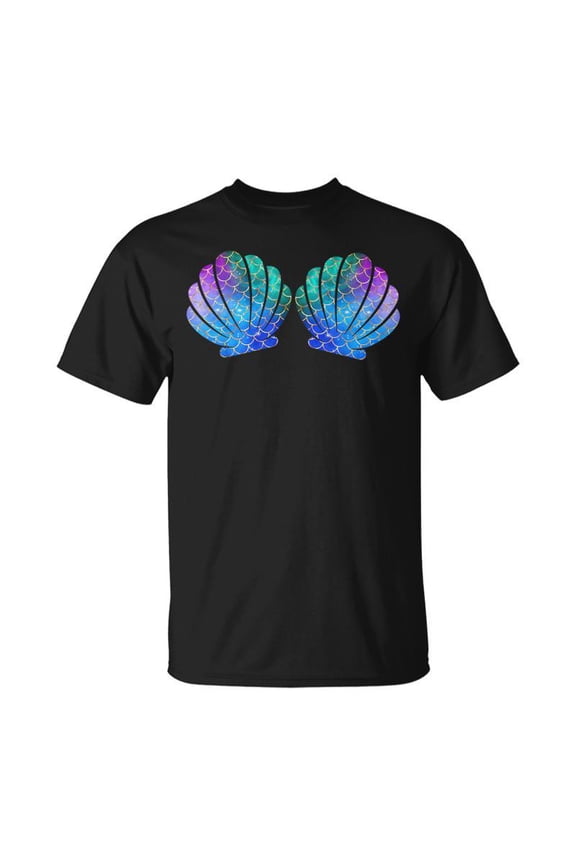 Mermaid Sea Shell Bra Costume Matching Party Graphic Mermaid TShirt