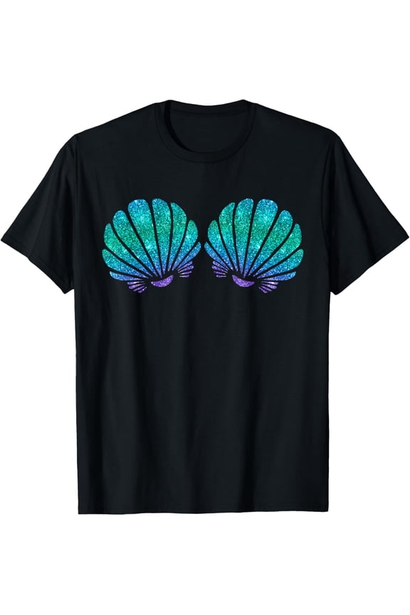 Mermaid Sea Shell Bra Costume T-Shirt