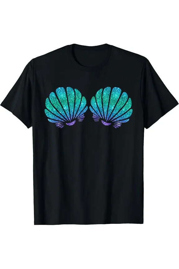 Mermaid Sea Shell Bra Costume T-Shirt