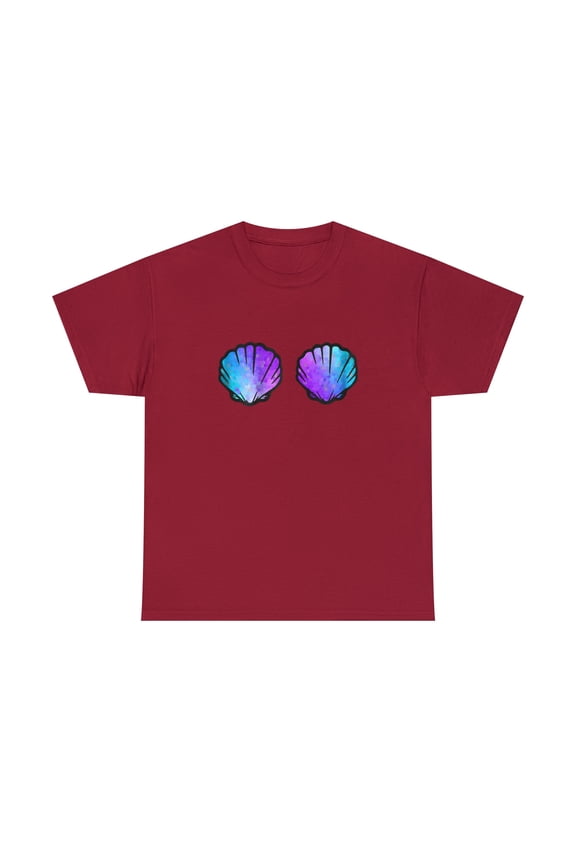 Mermaid Sea Shell Bra Halloween Costume Tops Tshirt