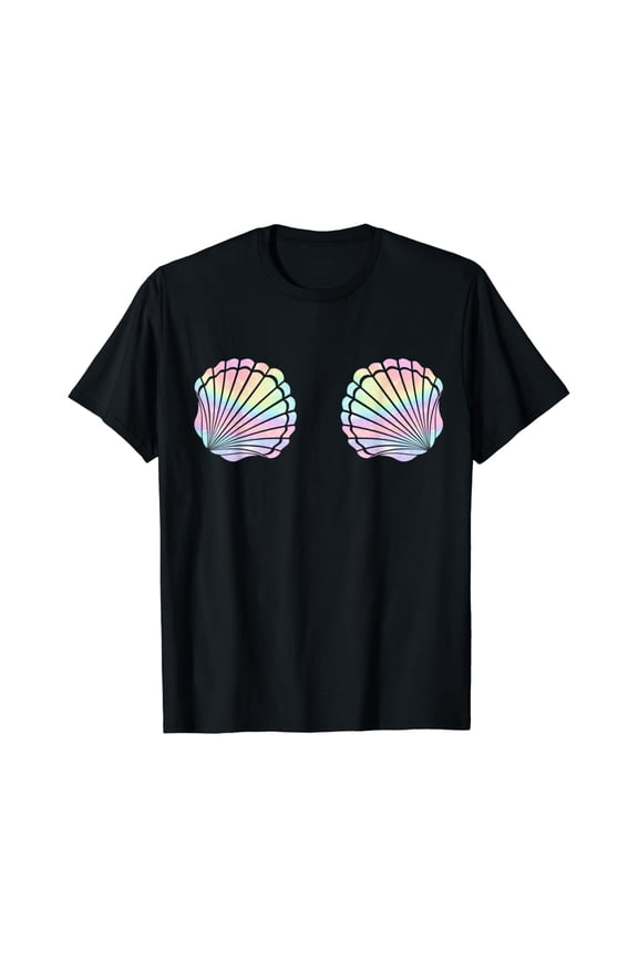Mermaid Sea Shell Costume T-Shirt Mermaid Shell Top T-Shirt
