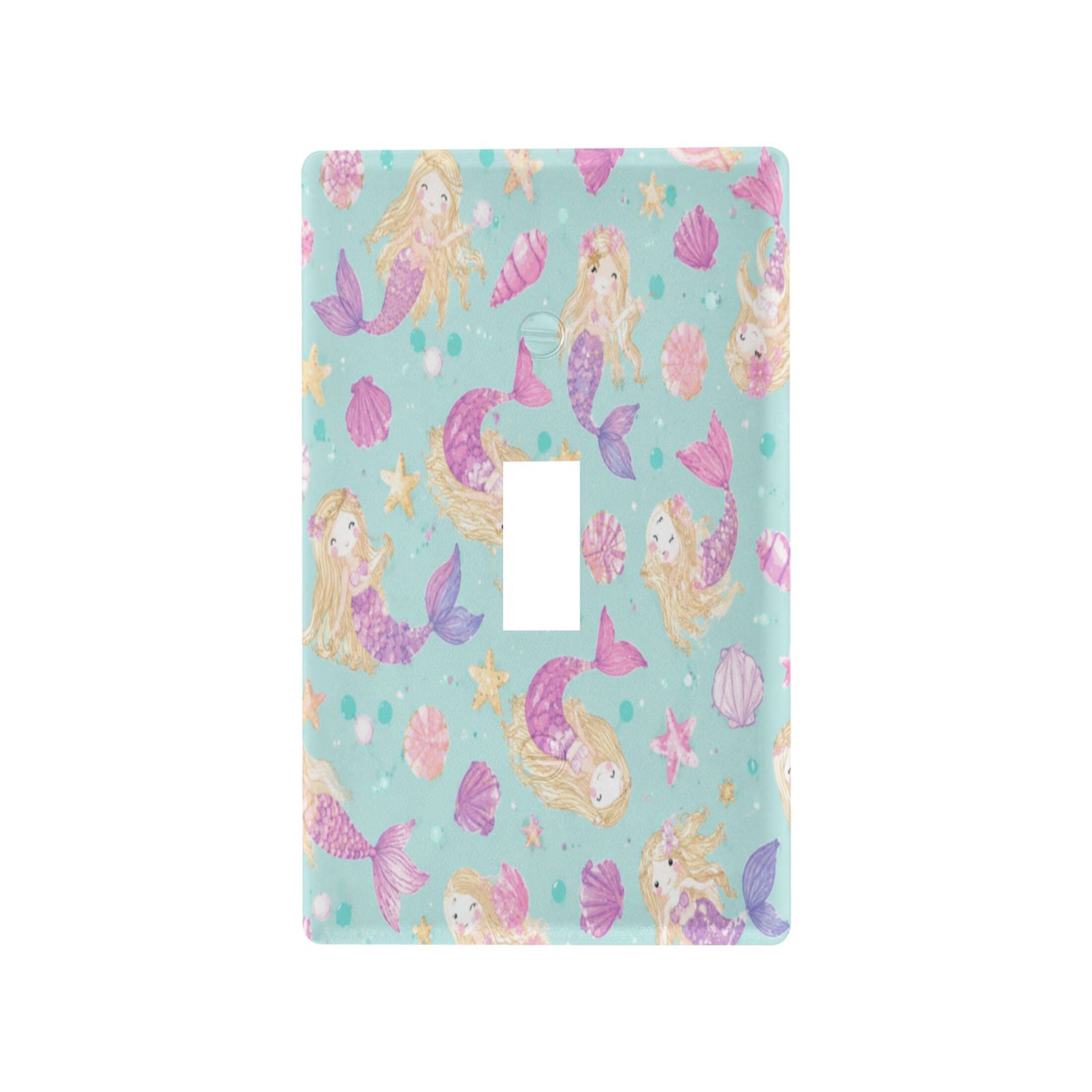 Mermaid Sea Shell Pattern Decorative Wall Plate, Flame Retardant PC ...