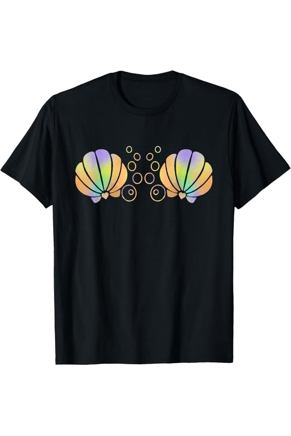 Mermaid Seashell Happy Couples Costume T-Shirt