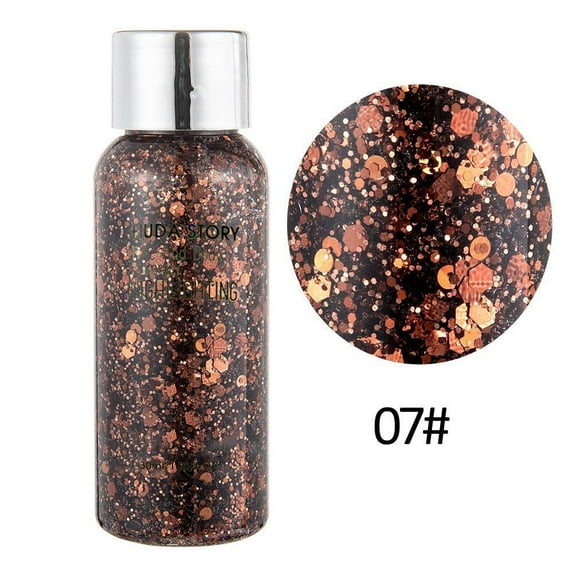 Mermaid Sequins Body Glitter Gel, Holographic Chunky Face Glitter, Long Lasting Festival Party Makeup Gel, Multi Use Face Hair Nail Glitter Gel