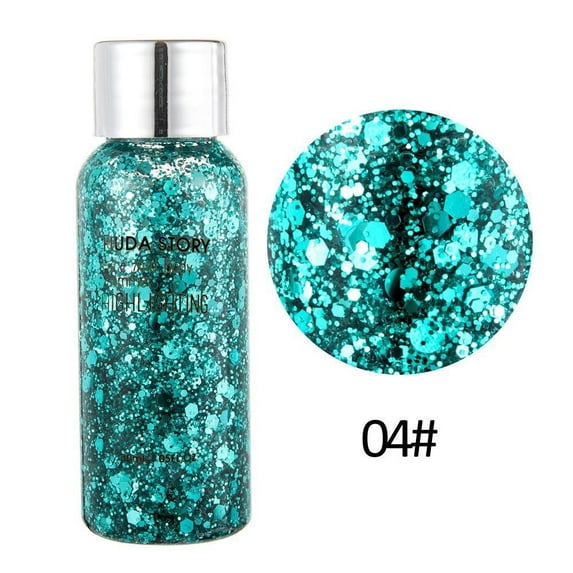Mermaid Sequins Body Glitter Gel, Holographic Chunky Face Glitter, Long Lasting Festival Party Makeup Gel, Multi Use Face Hair Nail Glitter Gel