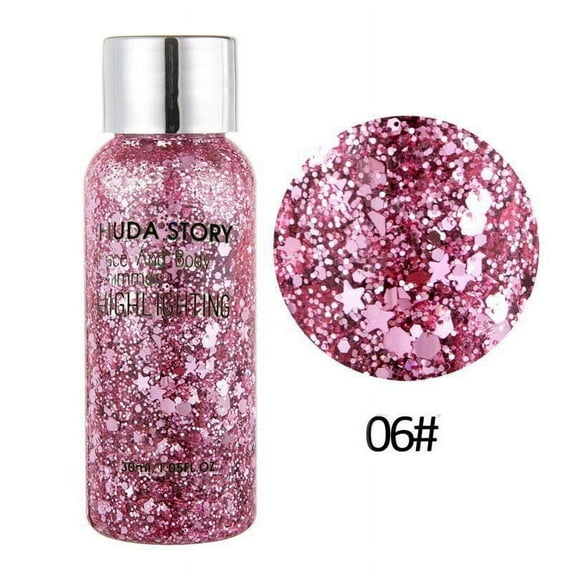 Mermaid Sequins Body Glitter Gel, Holographic Chunky Face Glitter, Long Lasting Festival Party Makeup Gel, Multi Use Face Hair Nail Glitter Gel
