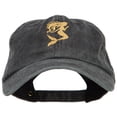 thumbnail image 1 of Mermaid Shape Embroidered Washed Cotton Cap - Black OSFM, 1 of 5