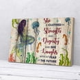 thumbnail image 1 of Mermaid She Is Clothed In Strength Inspirational Quote Coastal Poster UNFRAMED POSTER, 1 of 3