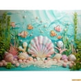 thumbnail image 1 of Mermaid Shell Beach Ocean Fish Photography Backdrops Underwater Landscape Photo Studio Background Party r WW-01, 1 of 5