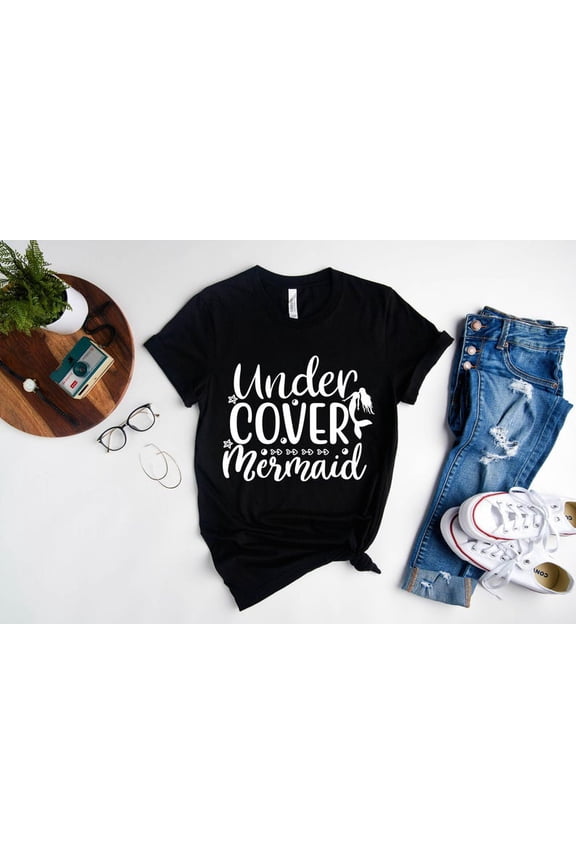 Mermaid Shirt: Undercover Mermaid Graphic Tee All Size S-5Xl