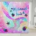 thumbnail image 1 of Mermaid Shower Curtain for Kids Girls Rainbow Colorful Mermaid Tail Printed Bath Curtain with 12 Hooks Cute Bathroom Decor Shower Curtain Set Mermaid Fish Scale Bedroom Decor,72x84 Inches, 1 of 6