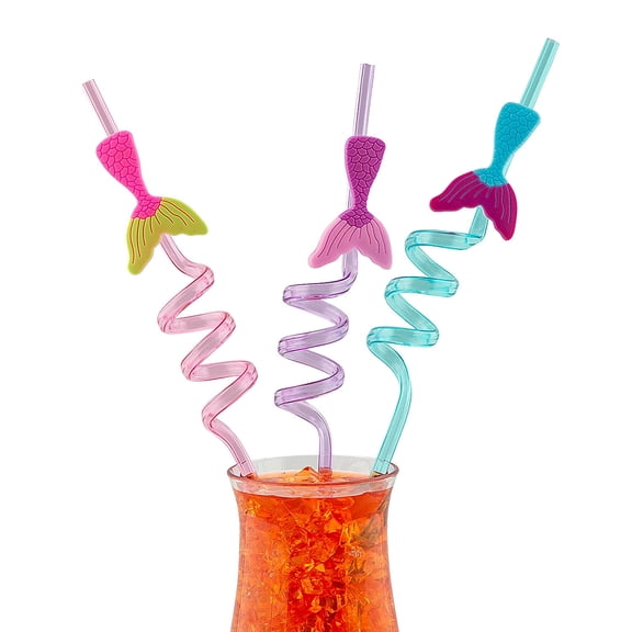 Mermaid Silly Straws - 12 Pieces