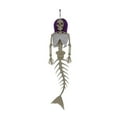 thumbnail image 1 of Mermaid Skeleton Bone Colored Hair Halloween Decorations Haunted House Cemetery Party Decor, 1 of 5