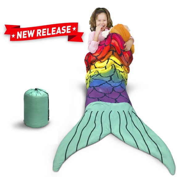Mermaid Sleeping Bag – Kids Sleeping Bag – Slumber Party Sleeping Bag with Mermaid Tail