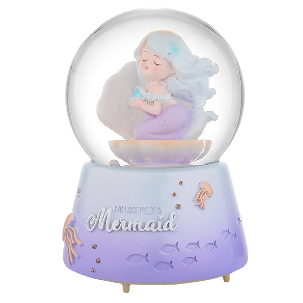 Mermaid Snow Globe Lighted Snow Globe Girls Room Decor Festival