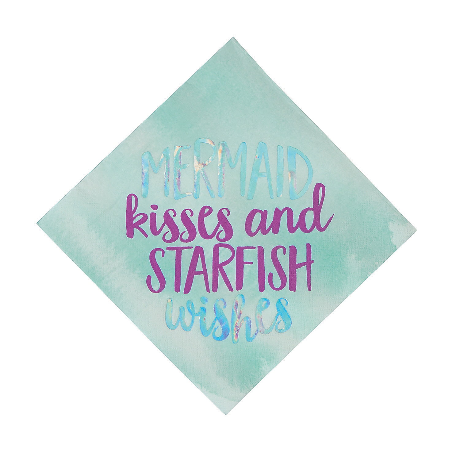 Amazon.com: Amscan 501975 Beverage Napkins | Mermaid Wishes