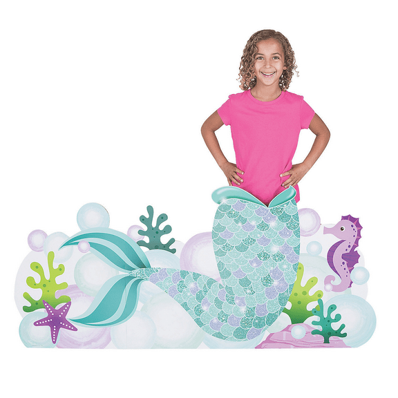 Mermaid Sparkle Tail Photo Stand Up - Party Decor - 1 Piece