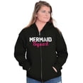 thumbnail image 1 of Mermaid Squad Bachelorette Birthday Womens Plus Size Graphic Zipper Hoodie Brisco Brands 2X, 1 of 5