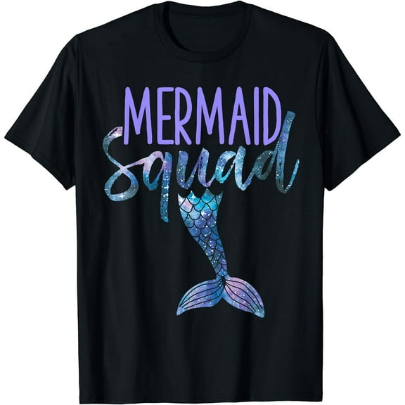 Mermaid Squad Cute Funny Birthday Bridal Bachelorette Party T-Shirt