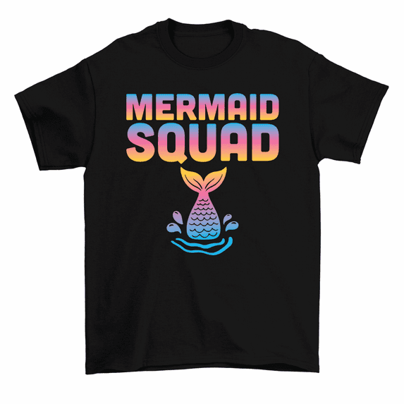 Mermaid Squad Mermaid Birthday Party T-Shirt Men Women Unisex