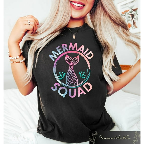 Mermaid Squad Shirt, Mermaid Theme Birthday Shirt, Birthday Party Shirts, Birthday Party Favors, Mermaid Shirt, Matching Birthday Shirts TH060650