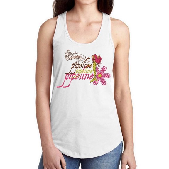 Pipeline Waveflower Graphic Mermaid Floral - Racerback Women's